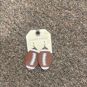 Crystal Avenue Football Earrings